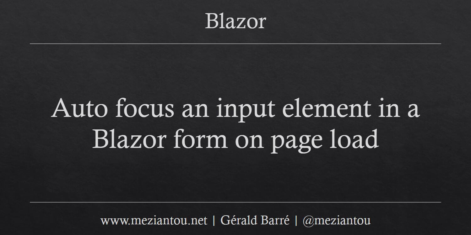 How to Add Autofocus on Your Form When the Page Loads