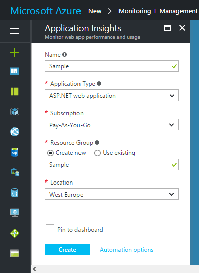 Set the project information